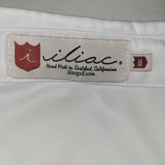 Iliac Golf Polo Shirt Mens XXL/2XL White Performance‎ Polo 17 Moisture Wicking - Picture 6 of 9